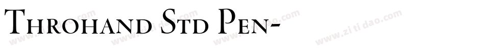Throhand Std Pen字体转换